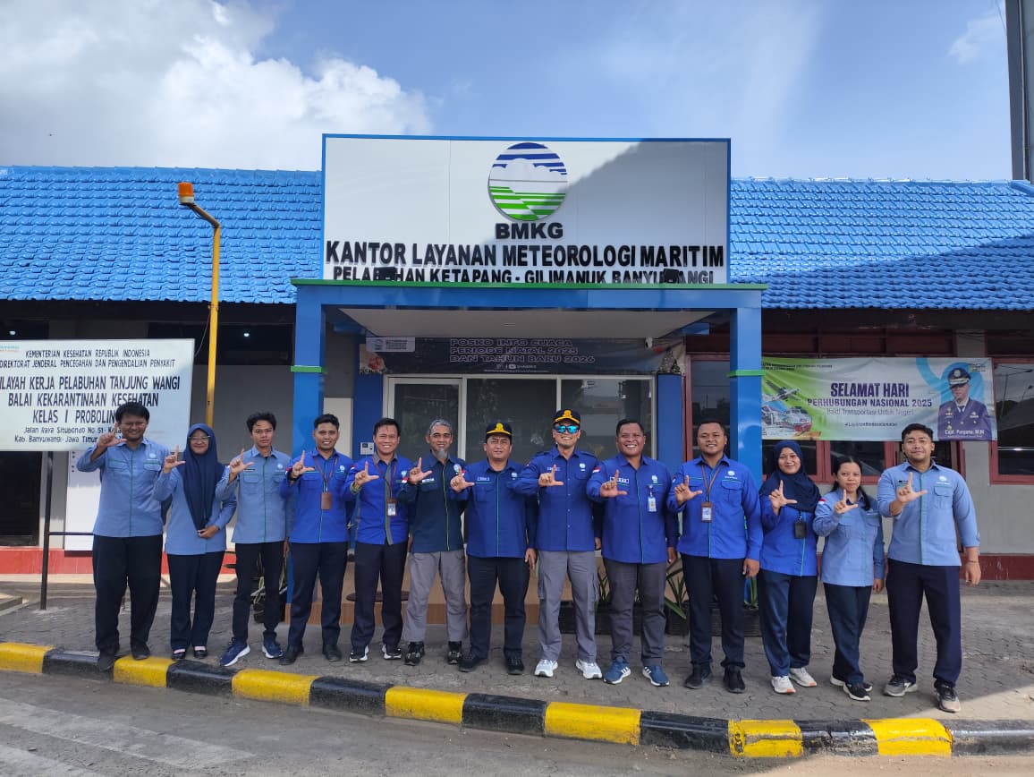 Deputi Bidang Modifikasi Cuaca dan Direktur Meteorologi Maritim BMKG Lakukan Kunjungan Kerja ke Kantor Layanan Meteorologi Maritim Pelabuhan Ketapang – Gilimanuk Banyuwangi